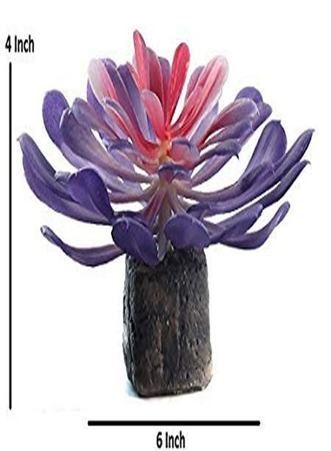 SRI Aquarium Decorative Artificial Plastic Plant with Resin Blue Crush Can Decorative Ornaments for Fish Tank - Image 5